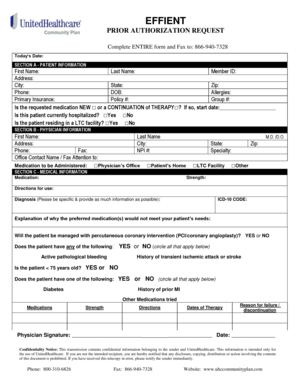 Prior Authorization Request Form