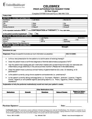 Celebrex Prior Authorization Request Form