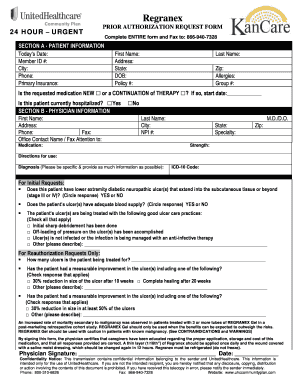 Regranex Prior Authorization Request Form