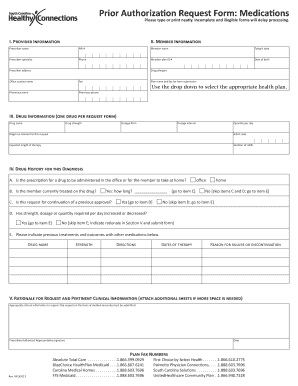 Prior Authorization Request Form Medications