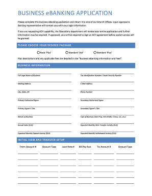 Business eBanking Application