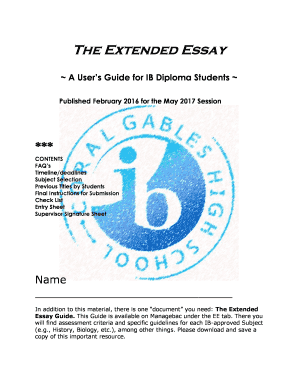 Extended Essay Guide for IB Diploma Students