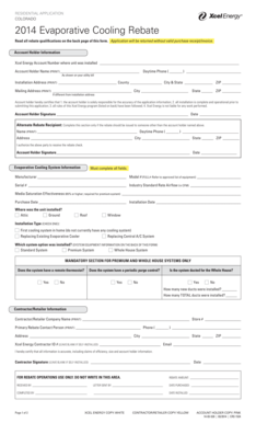 Colorado Evaporative Cooling Rebate Application