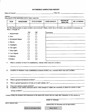 Automobile Inspection Report