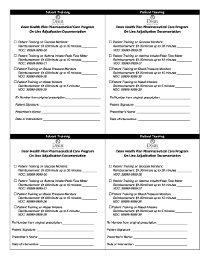 Patient Training Form