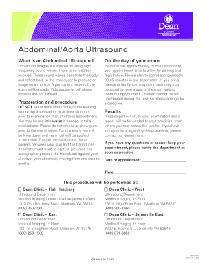 Abdominal Aorta Ultrasound Instructions