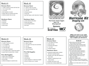 Hurricane Preparedness Shopping List
