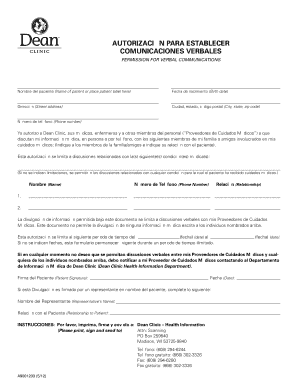 Autorización para establecer comunicaciones verbales