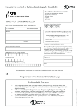 Direct Debit Instruction Form