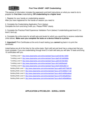 USASF / IASF Credentialing Application