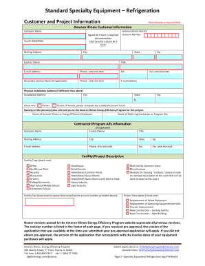 Ameren Illinois Specialty Equipment Refrigeration Application