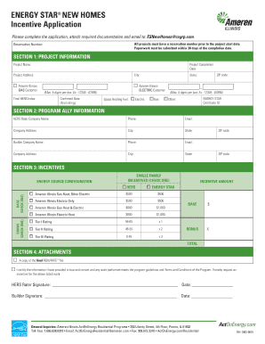 ENERGY STAR New Homes Incentive Application