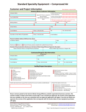 Ameren Illinois Specialty Equipment Application
