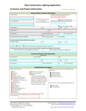 New Construction Lighting Application