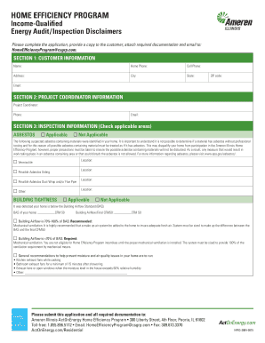 Ameren Illinois Home Efficiency Program Application