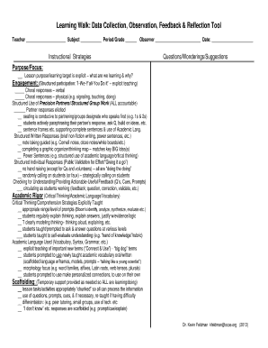 Learning Walk Data Collection Tool