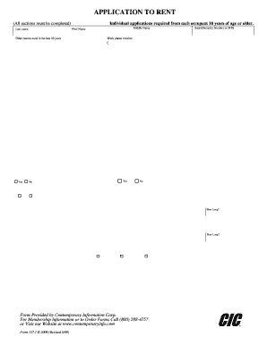 Rental Application Form