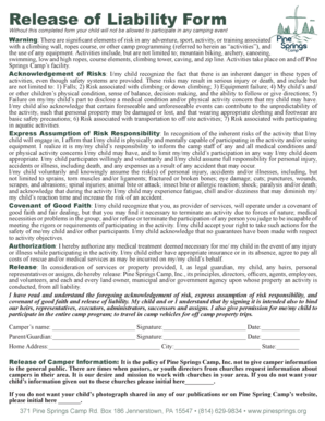 Release of Liability Form