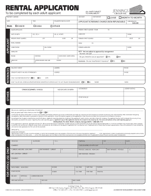 Rental Application Form