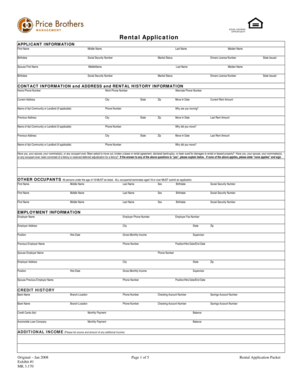Rental Application Form