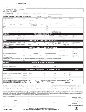 Apartment Rental Application Form