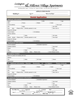 Rental Application Form
