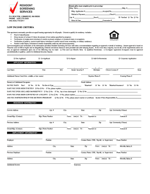 Residential Rental Application Form