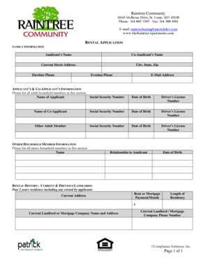 Rental Application Form