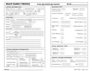 Multi Family Property Listing Form