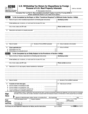 US Withholding Tax Return for Foreign Real Property