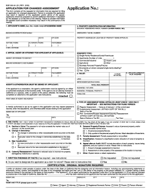 California Changed Assessment Application