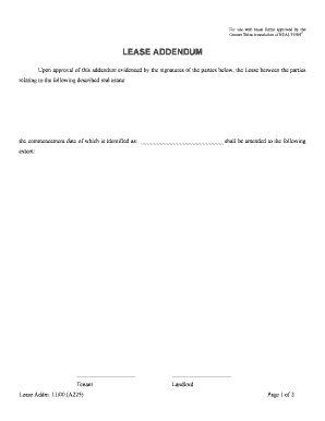 Lease Addendum
