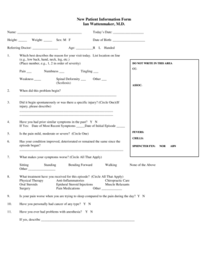 New Patient Information Form