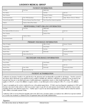 Patient Information and Authorization Form