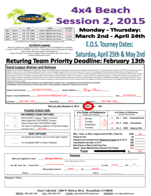 Time Format # of Teams Mon Coed 4 's 6:00 / 7:30 / 9:00pm 1
