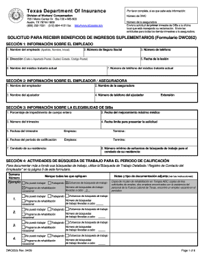 Formulario DWC052