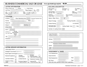 Commercial Property Listing Form