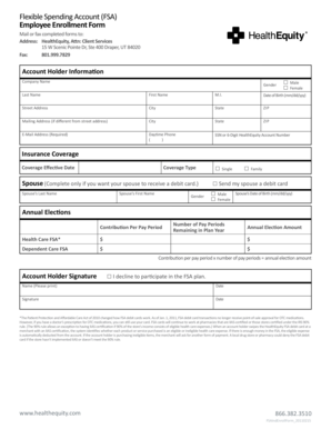 Flexible Spending Account Enrollment Form