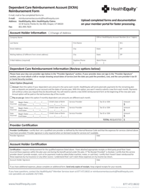 Dependent Care Reimbursement Form