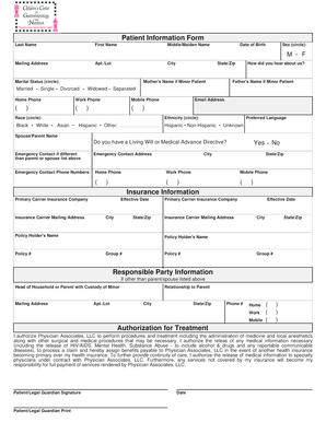 Patient Information Form
