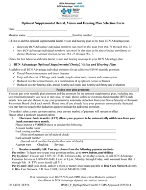 BCN Advantage Optional Supplemental Plan Form