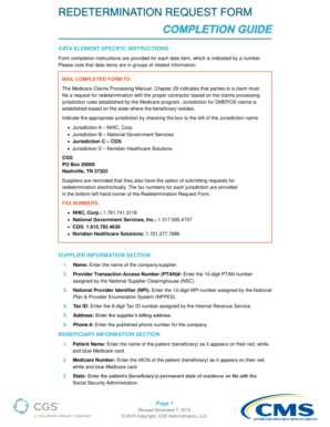 Medicare Redetermination Request Form