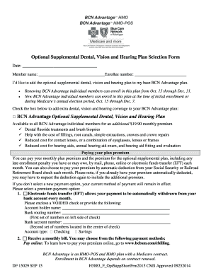 BCN Advantage Optional Supplemental Dental Vision Hearing Plan