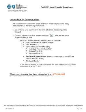 OOS/EFT New Provider Enrollment Form