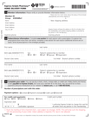 Express Scripts Pharmacy Home Delivery Form