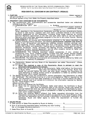 Texas Residential Condominium Contract