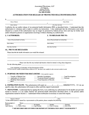 Authorization for Release of Protected Health Information