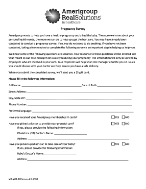 Pregnancy Survey Form