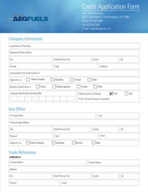 Credit Application Form