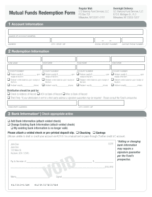 Mutual Funds Redemption Form